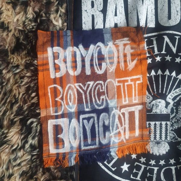 Boycott Punk Tartan Patch