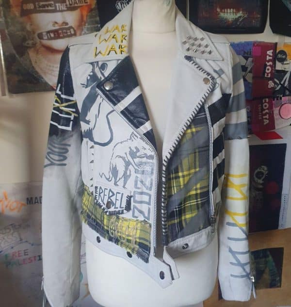 Banksy Graffiti Punk Jacket (Size 6 Woman)