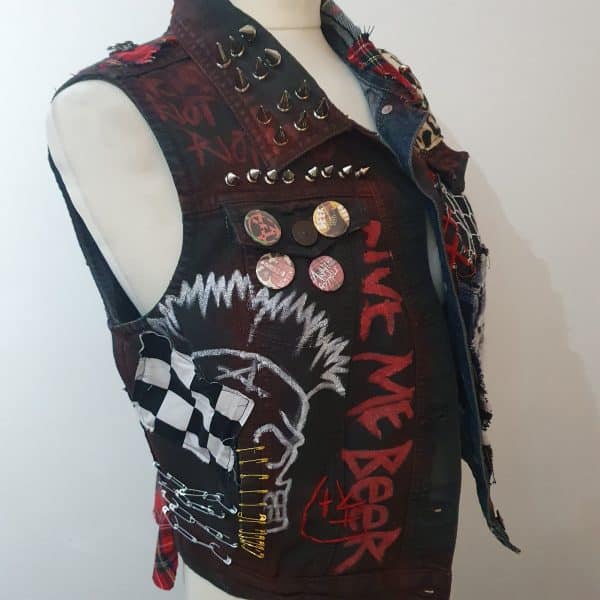 Customisable Exploited Punk Battlevest Jacket - Image 8