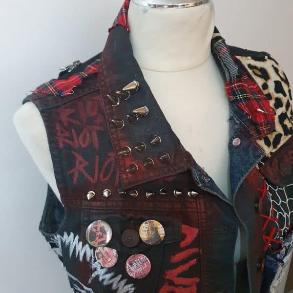 Customisable Exploited Punk Battlevest Jacket - Image 5