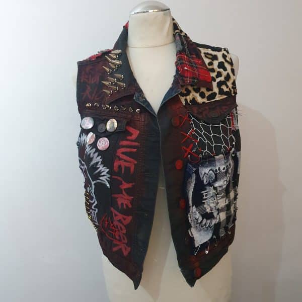 Customisable Exploited Punk Battlevest Jacket - Image 4