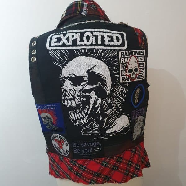 Customisable Exploited Punk Battlevest Jacket - Image 3