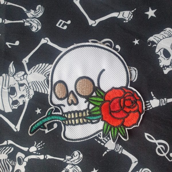 Skull and Rose Patch - Image 2