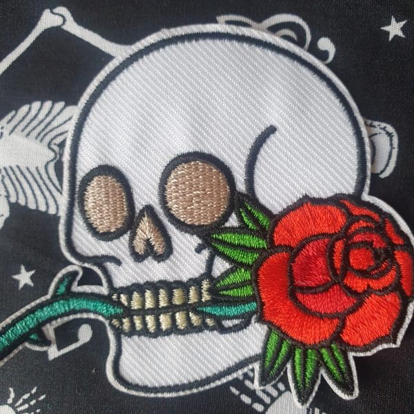 Skull and Rose Patch - Image 3